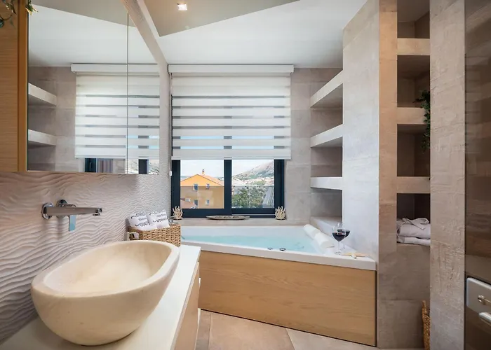 Villa Emma On Island Pag For 14 Persons With Sea View, Wellness & Pool Heating Pag Town