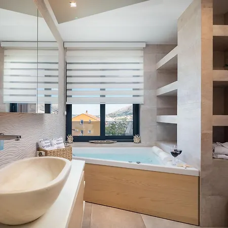 Villa Emma On Island Pag For 14 Persons With Sea View, Wellness & Pool Heating Pag Town