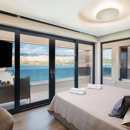 Emma On Island Pag For 14 Persons With Sea View, Wellness & Pool Heating Villa