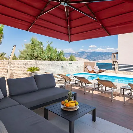 Emma On Island Pag For 14 Persons With Sea View, Wellness & Pool Heating Villa