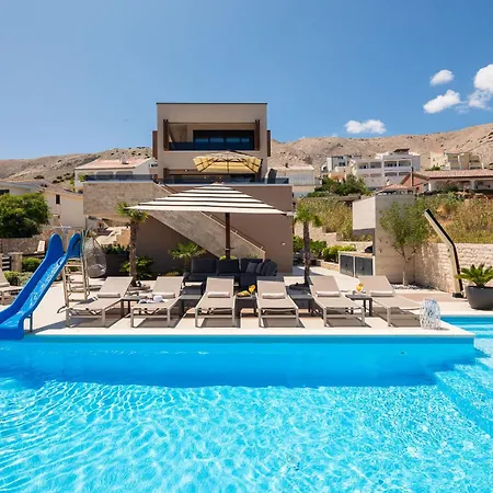 Emma On Island Pag For 14 Persons With Sea View, Wellness & Pool Heating Villa *