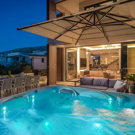 Villa Emma On Island Pag For 14 Persons With Sea View, Wellness & Pool Heating